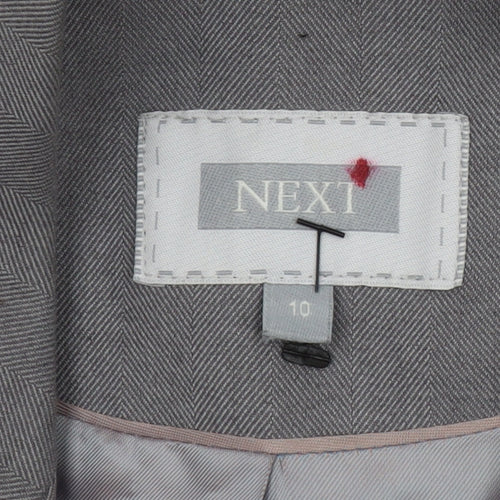Next Women's Grey Single-Breasted Blazer Size 10
