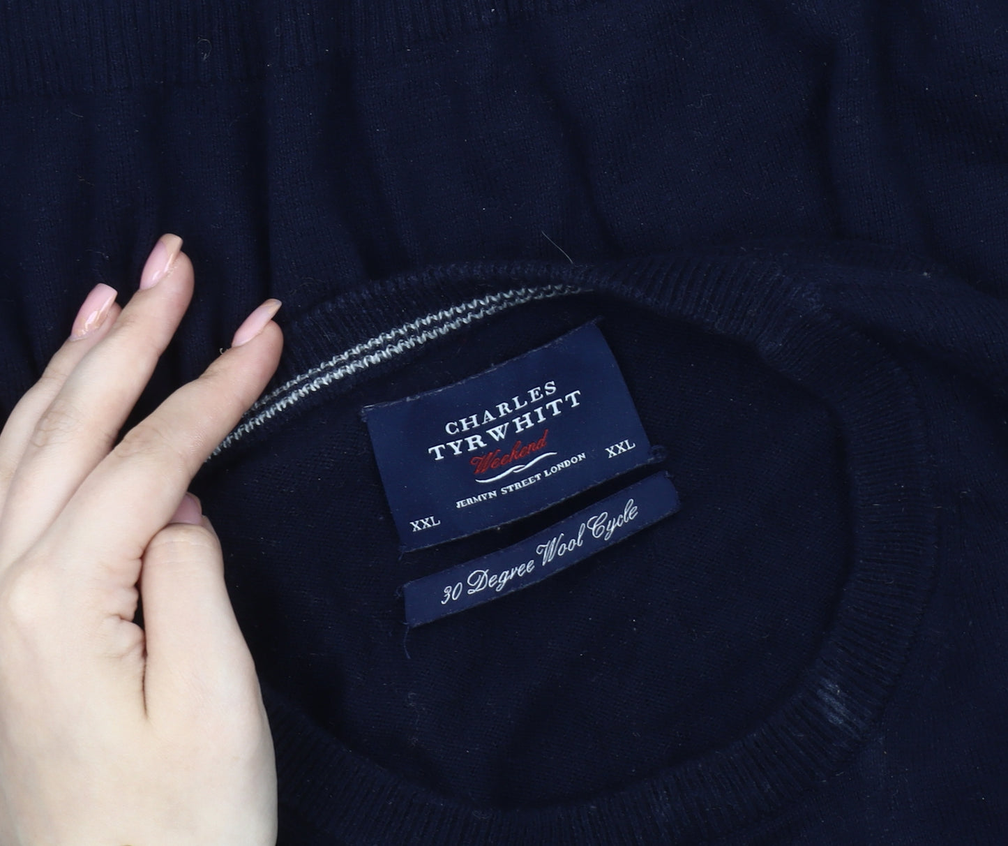 Charles Tyrwhitt Men's Black 2XL Pullover Jumper