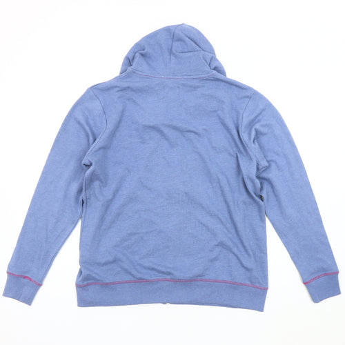 Adore Women's Blue Hooded Cotton Jacket, Small, Casual