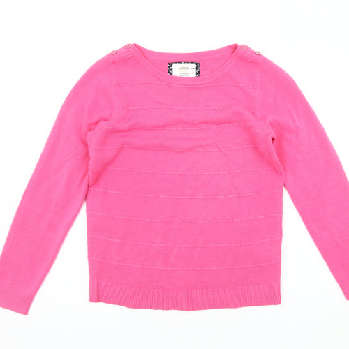 Maine New England Women's Pink Knit Pullover Jumper Size 10