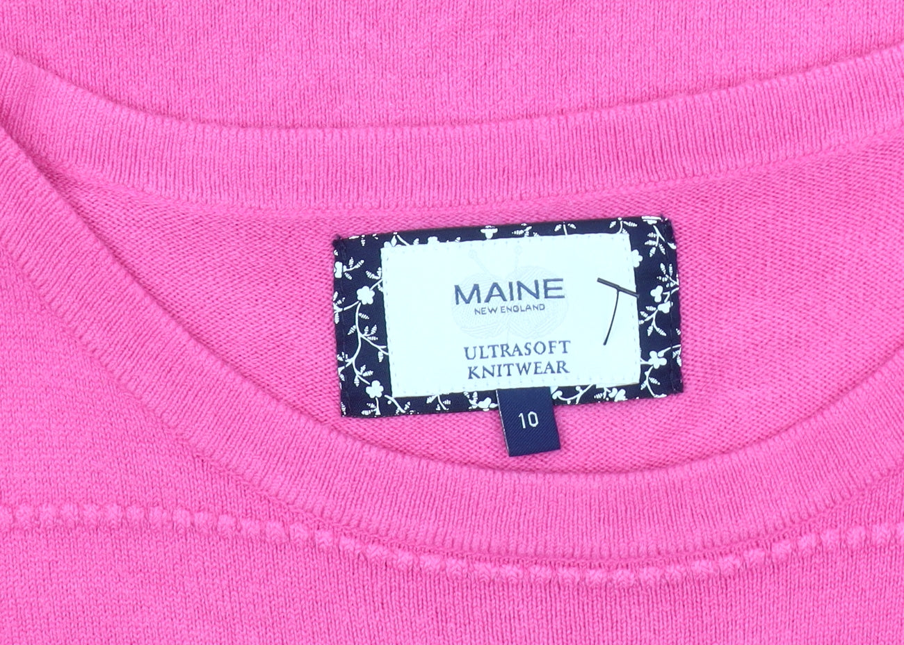 Maine New England Women's Pink Knit Pullover Jumper Size 10