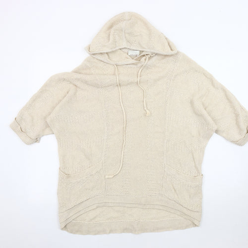 Wrap Women Ivory Knit Wrap Hoodie Size 16