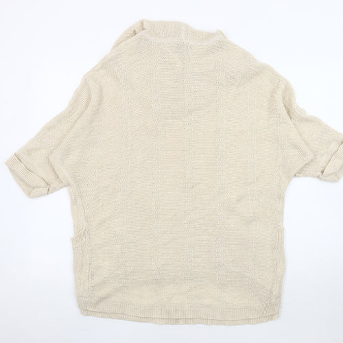 Wrap Women Ivory Knit Wrap Hoodie Size 16