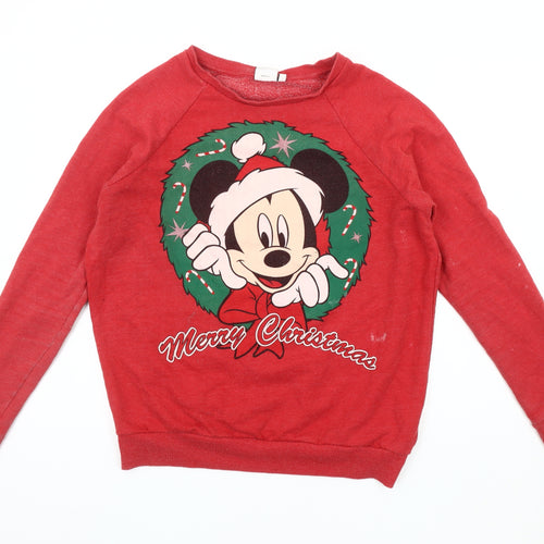 Disney Unisex Adults Red Pullover Sweatshirt M