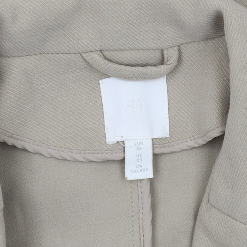 H&M Women's Beige XS Classic Long Coat