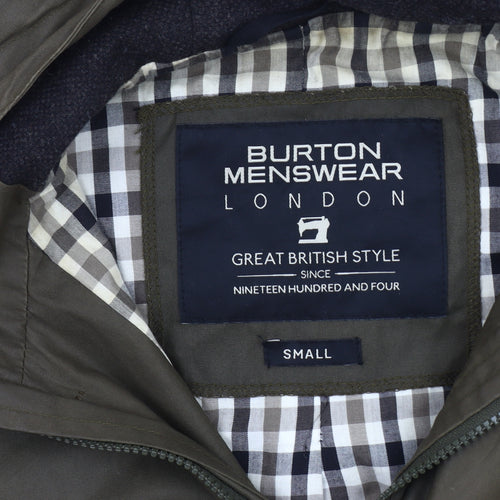 Burton Menswear Green Parka Jacket S Men