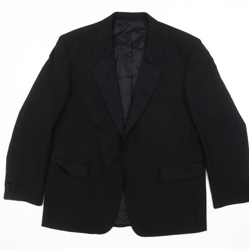 Leonards Men's Black Blazer, Size 44S, Formal Wear