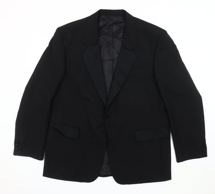 Leonards Men's Black Blazer, Size 44S, Formal Wear