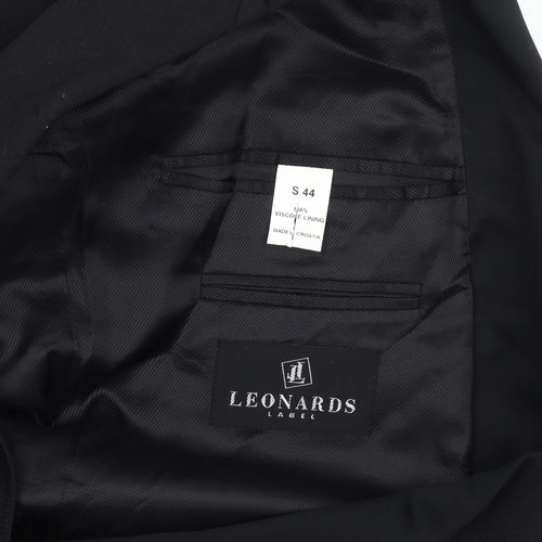 Leonards Men's Black Blazer, Size 44S, Formal Wear