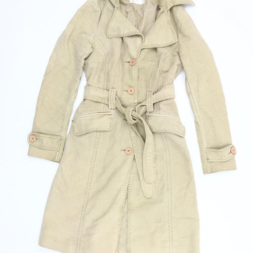 Reserved Women's Beige Trench Coat Size S, Casual, Mid-Length