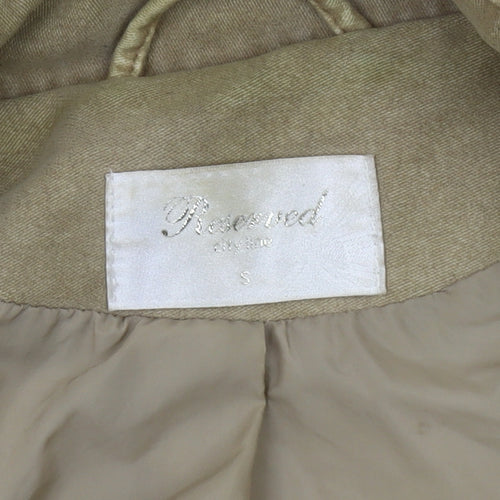Reserved Women's Beige Trench Coat Size S, Casual, Mid-Length