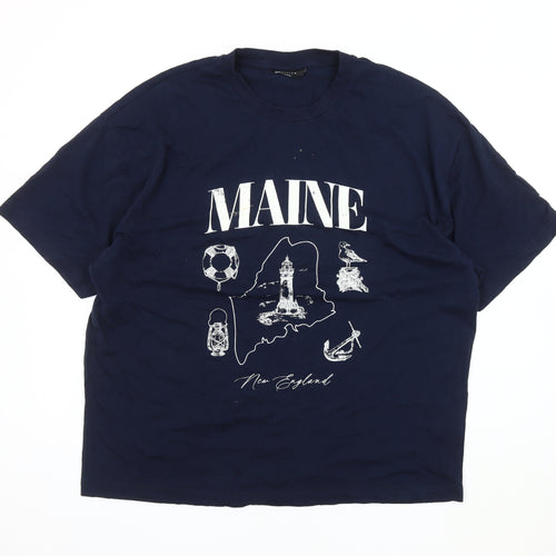 ASOS Unisex Blue Nautical T-Shirt Size S