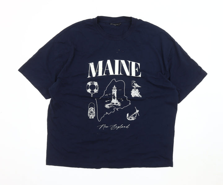 ASOS Unisex Blue Nautical T-Shirt Size S