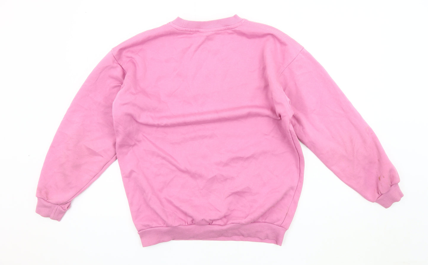 Nike Girls Pink Pullover Sweatshirt Size L - Logo, Casual