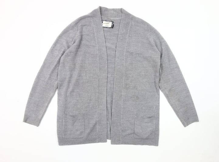Maine New England Women's Grey Open Front Cardigan Size 18