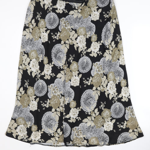 Bonmarché Women's Black Floral Skirt Size 20