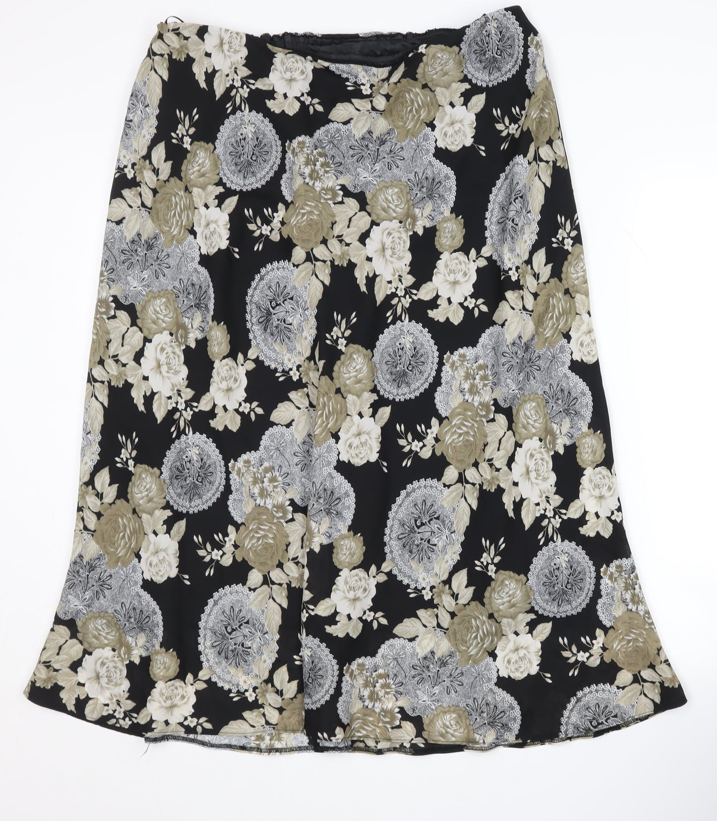 Bonmarché Women's Black Floral Skirt Size 20