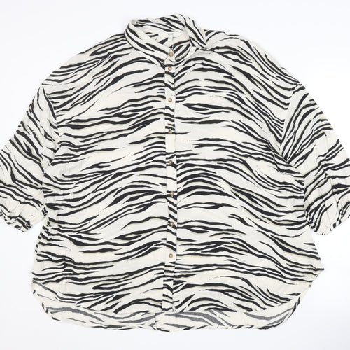Next Women's Multicoloured Animal Print Button-Up Shirt