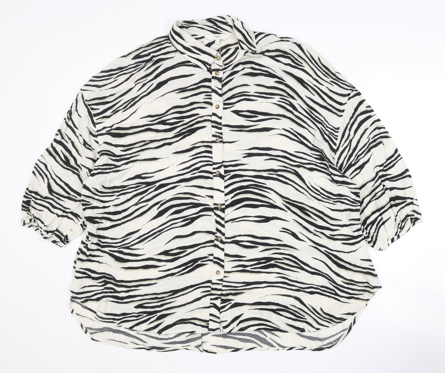 Next Women's Multicoloured Animal Print Button-Up Shirt