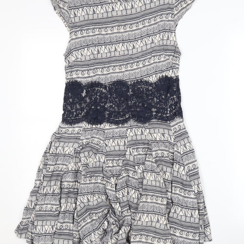 AX Paris Women's Geometric Fit & Flare Dress Size 10