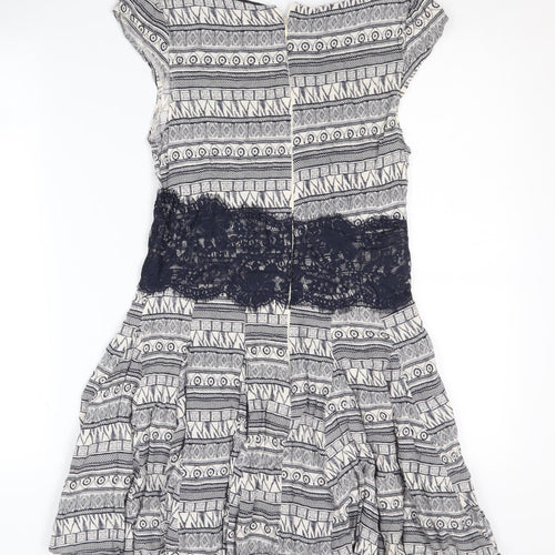 AX Paris Women's Geometric Fit & Flare Dress Size 10