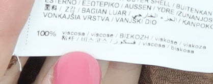 Pull&Bear Women's Brown Ruffle Skort, Size 12, Casual Summer