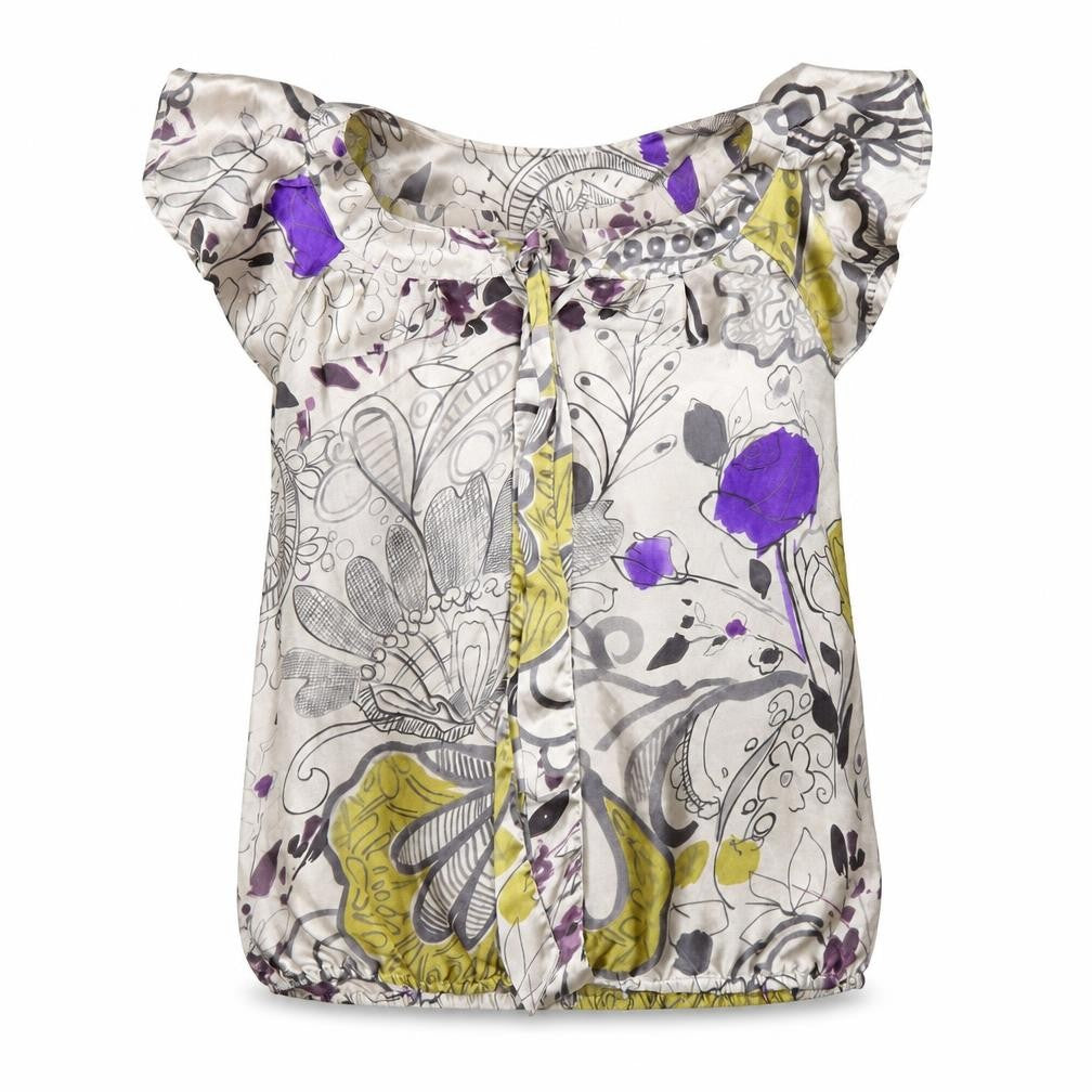 Front view of Next Women’s Floral Blouse, Multicoloured, size UK 10