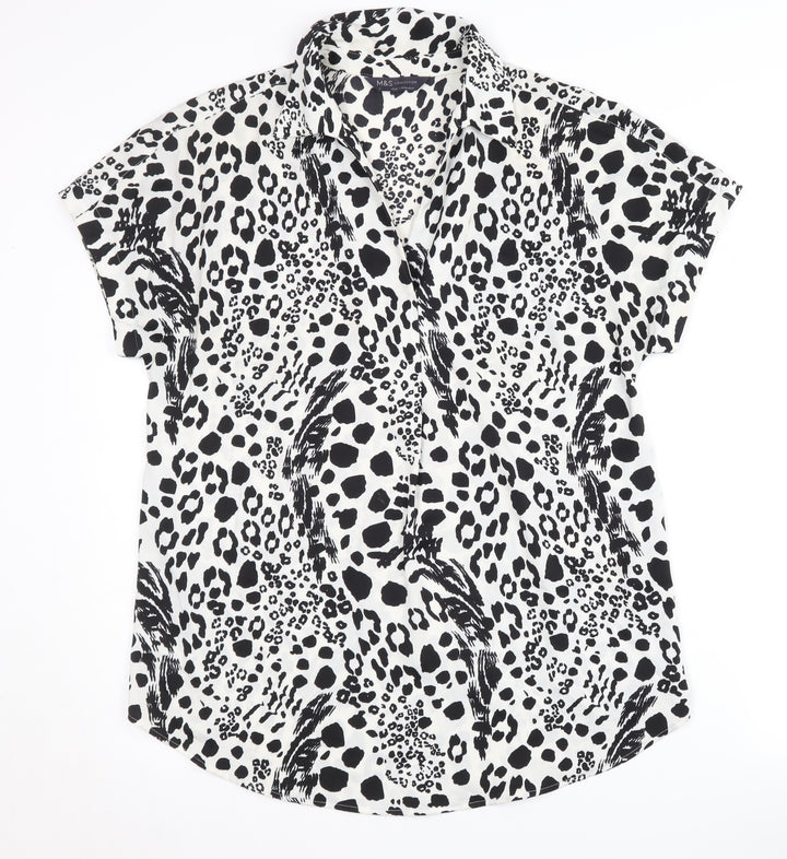 Marks and Spencer Women's Animal Print Blouse - Size 6