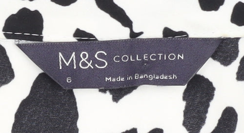 Marks and Spencer Women's Animal Print Blouse - Size 6