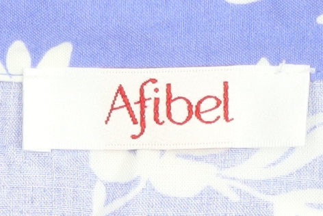 Afibel Women's Blue Floral Button-Up Shirt Size 22