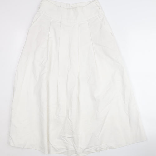 Marks and Spencer Women's White A-Line Skirt Size 6