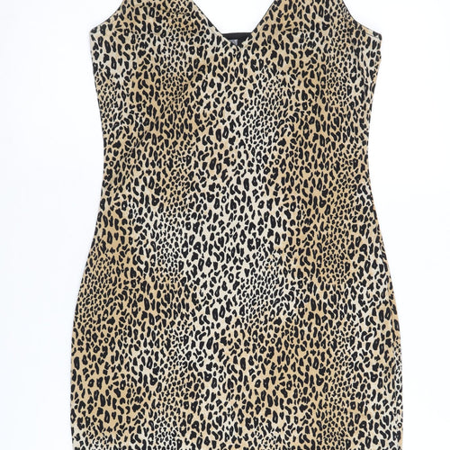H&M Women's Leopard Slip Dress Multicoloured 6