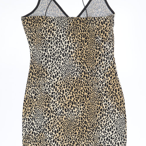 H&M Women's Leopard Slip Dress Multicoloured 6