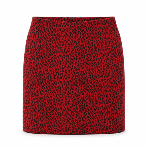 Marks and Spencer Women's Red Animal Print Skirt - Size 12