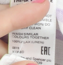 Marks and Spencer Women's Multicoloured Stripe Button-Up Shirt, Size 8