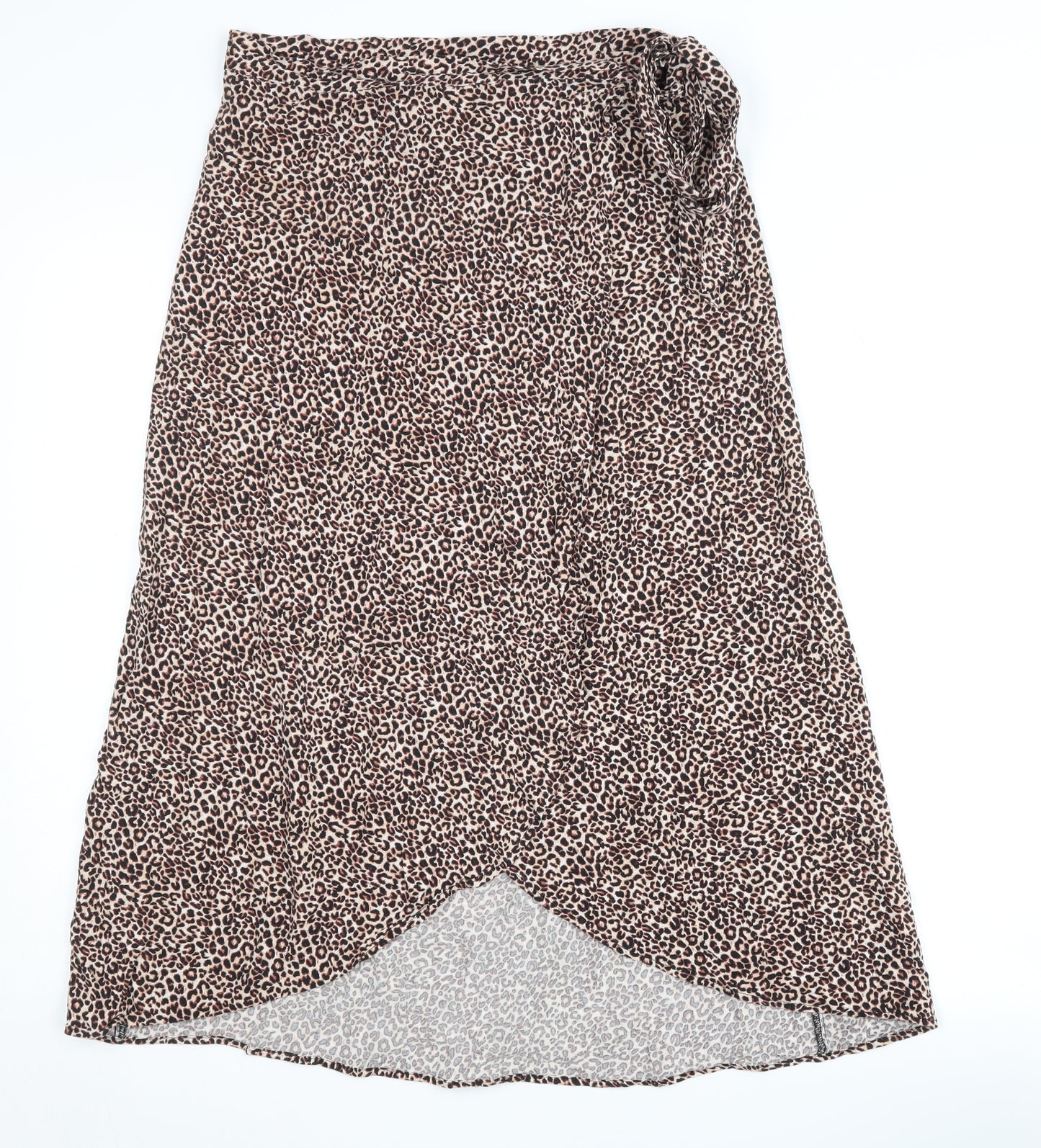 New Look Women's Brown Wrap Midi Skirt - Size 8