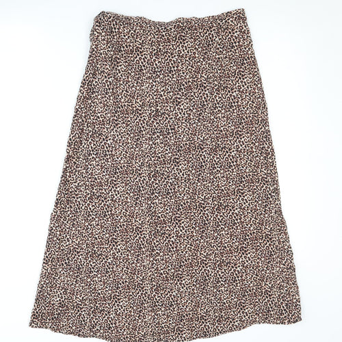New Look Women's Brown Wrap Midi Skirt - Size 8