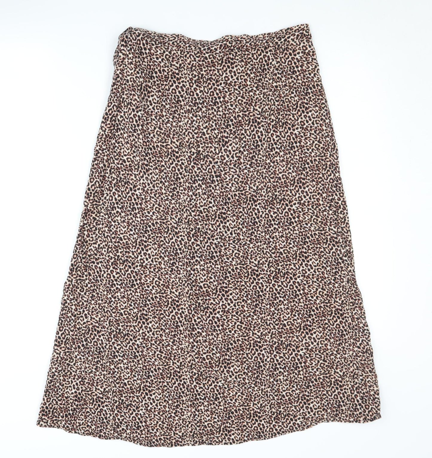 New Look Women's Brown Wrap Midi Skirt - Size 8