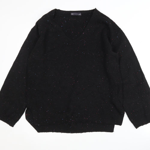 Marks and Spencer Women's Black V-Neck Pullover Jumper, Size S