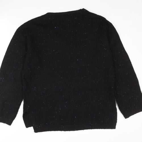 Marks and Spencer Women's Black V-Neck Pullover Jumper, Size S