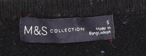 Marks and Spencer Women's Black V-Neck Pullover Jumper, Size S