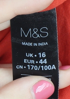 Marks and Spencer Women's Red Shift Dress Size 16