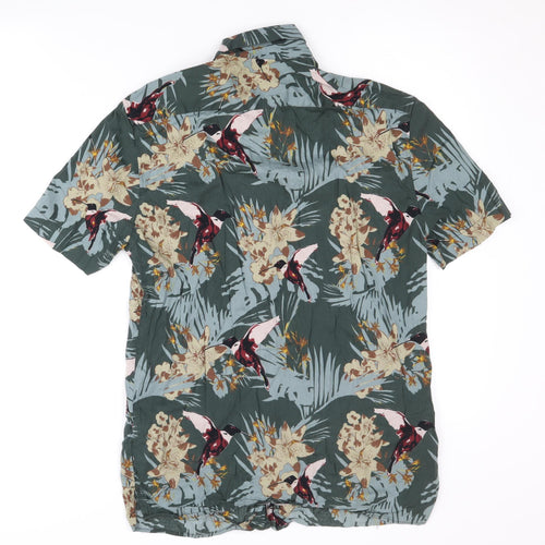 Zara Men's Multicoloured Floral Shirt S