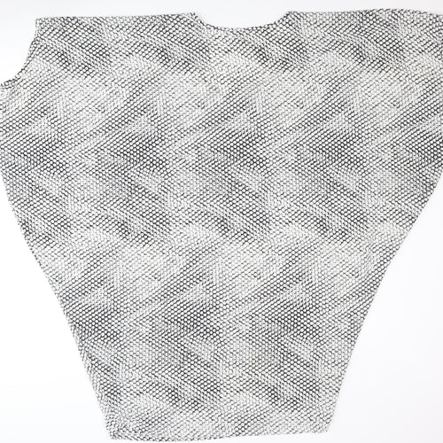 Apricot Women's Black Geometric Jersey Dress, Size 10