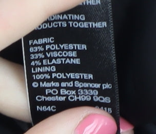 Marks and Spencer Women's Black Pencil Skirt UK 18