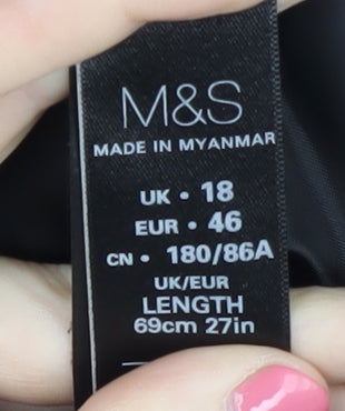 Marks and Spencer Women's Black Pencil Skirt UK 18
