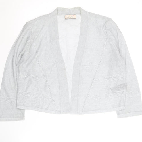 Marks and Spencer Women's Grey Open Front Cardigan - Size 16