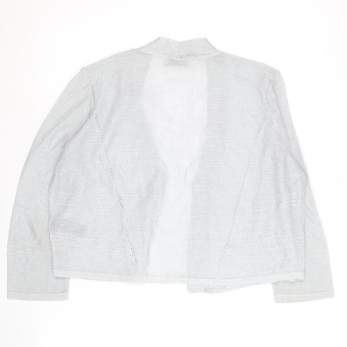 Marks and Spencer Women's Grey Open Front Cardigan - Size 16