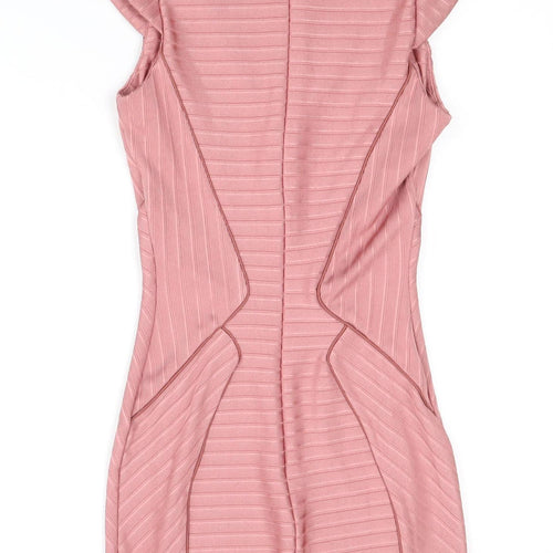 Topshop Women’s Pink Bodycon Dress - Size 4