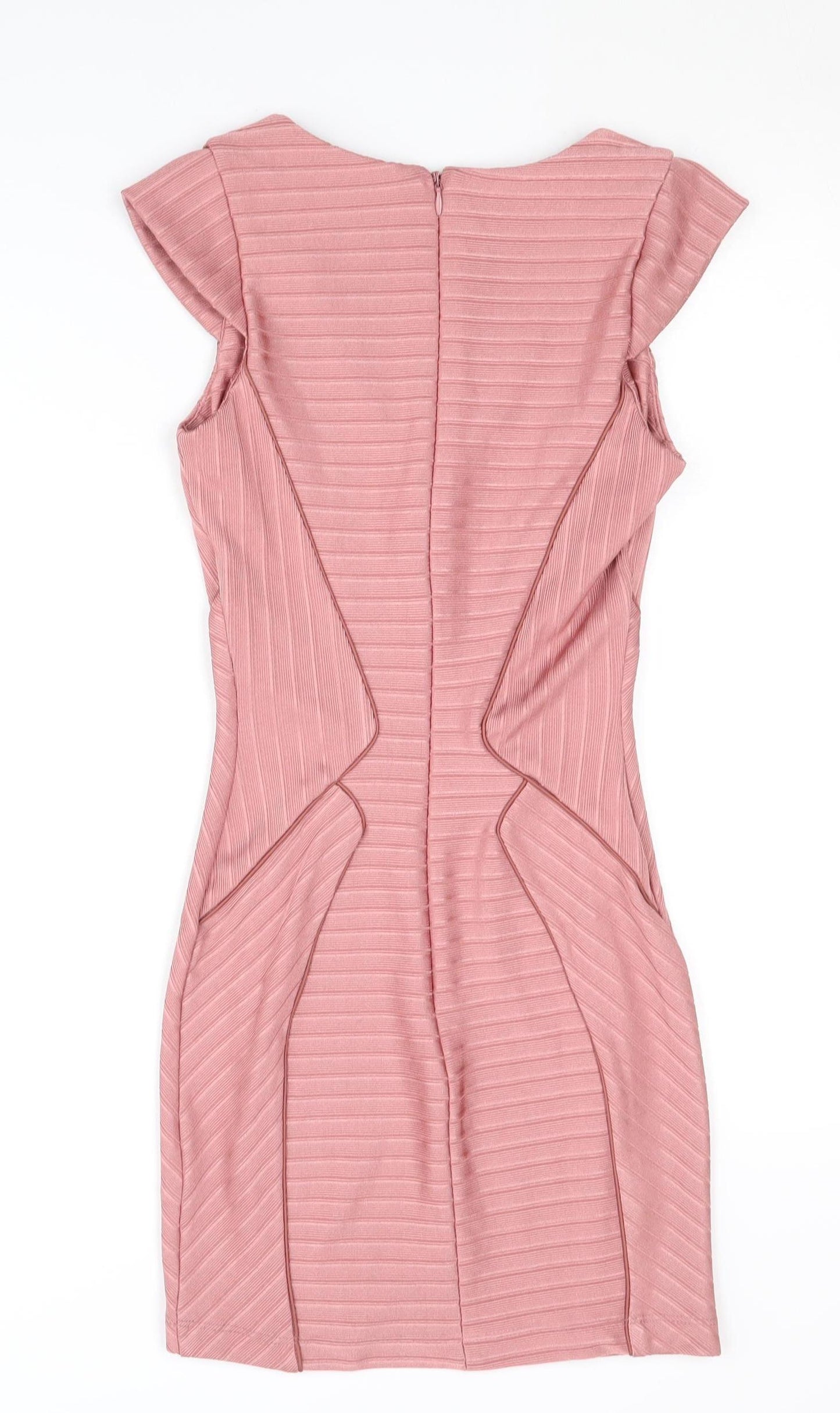 Topshop Women’s Pink Bodycon Dress - Size 4